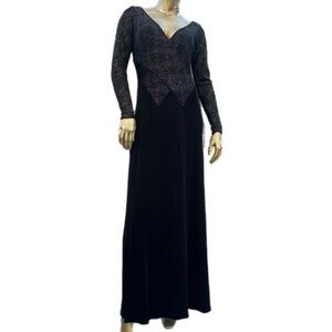 Vintage Lillie Rubin glittery long sleeve evening/special occasion dress size M